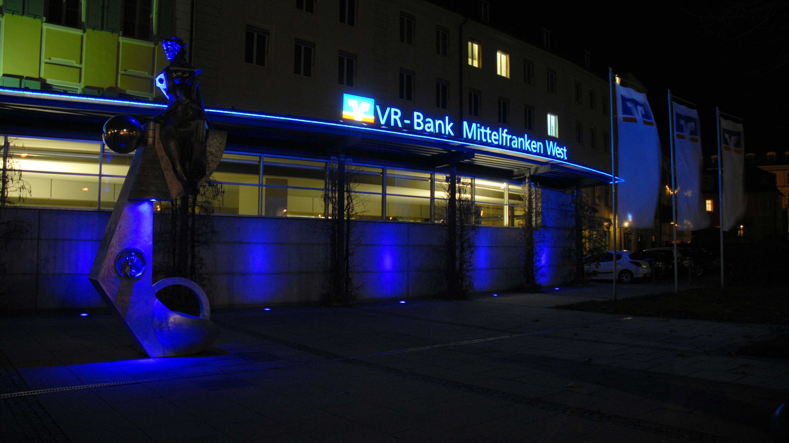LED Fräsbuchstaben Werbeanlange VR Bank Ansbach02
